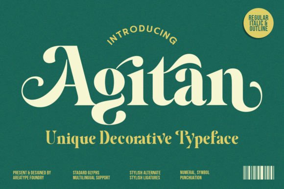 Agitan: A Serif Font That Elevates Marketing Visuals and Brand Content