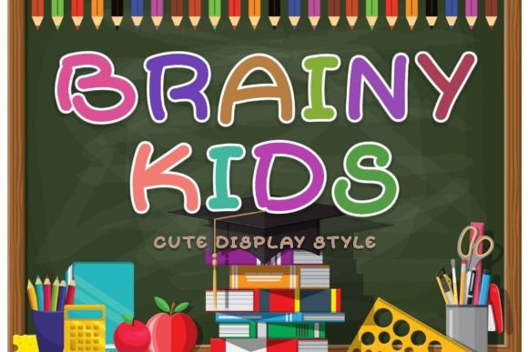 Brainy Kids Font: A Display Typeface for Playful Digital Branding
