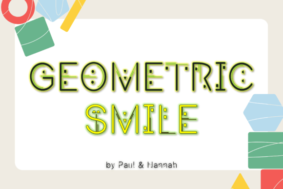 Geomatic Smile: A Cute Geometric Display Font for Crafters and Shops
