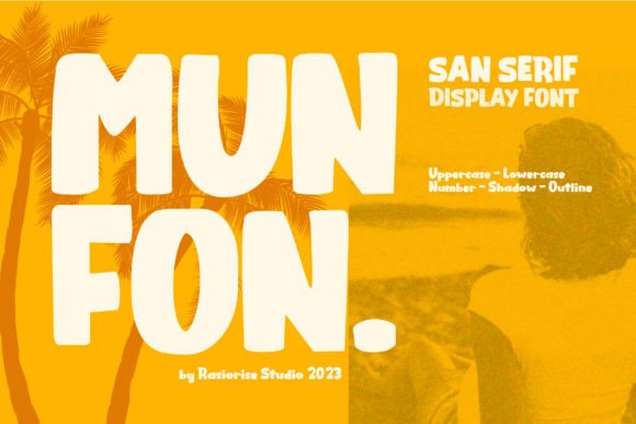 Munfon: A Retro Sans Serif Font That Brings Playful Branding to Life