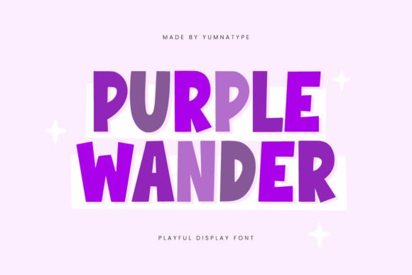 Purple Wander: A Playful Display Font for Editorial Design