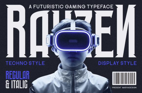 Rayzen Font: Futuristic Serif for Digital Campaigns