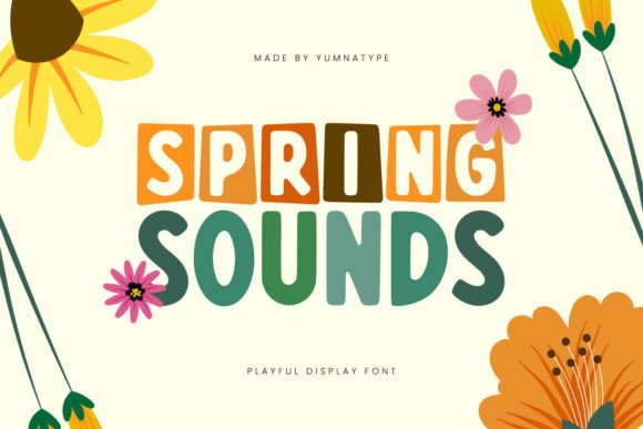 Spring Sounds: A Playful Display Font for Crafters