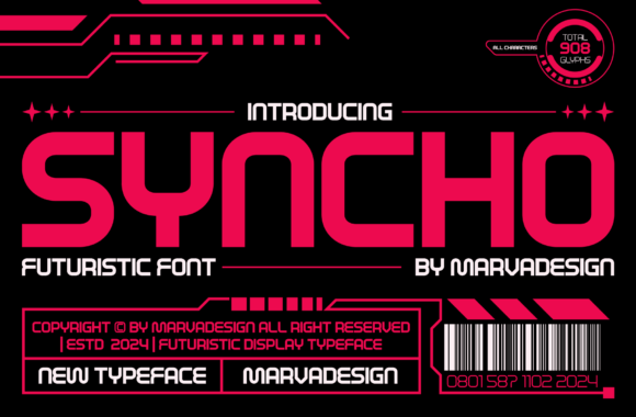 Syncho Font: A Modern Futuristic Typeface for Branding Projects
